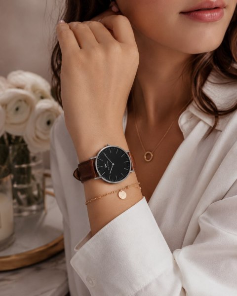 ZEGAREK DAMSKI DANIEL WELLINGTON Classic Black Sheffield Lady DW00100131 (zw508d)