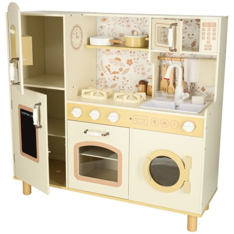 Kuchnia dla dzieci drewniana kran z wodą dźwięki światła 90cm