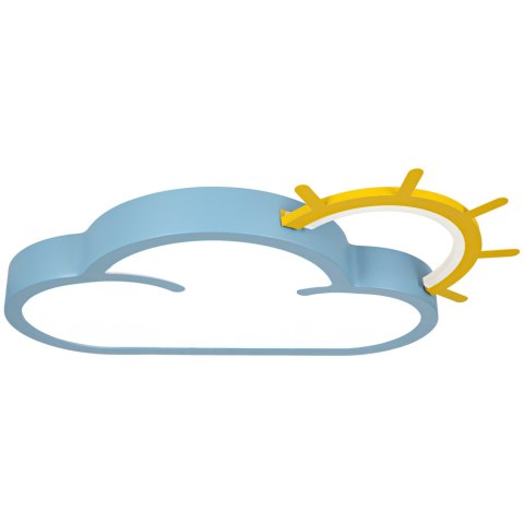 Lampa LED sufitowa plafon do pokoju dziecięcego ściemniana LUMELA + pilot chmurka niebieska