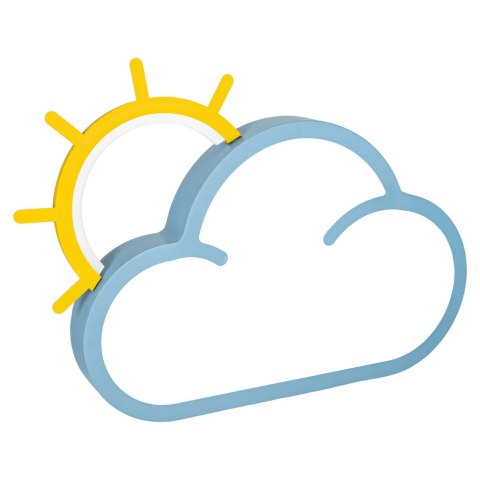 Lampa LED sufitowa plafon do pokoju dziecięcego ściemniana LUMELA + pilot chmurka niebieska