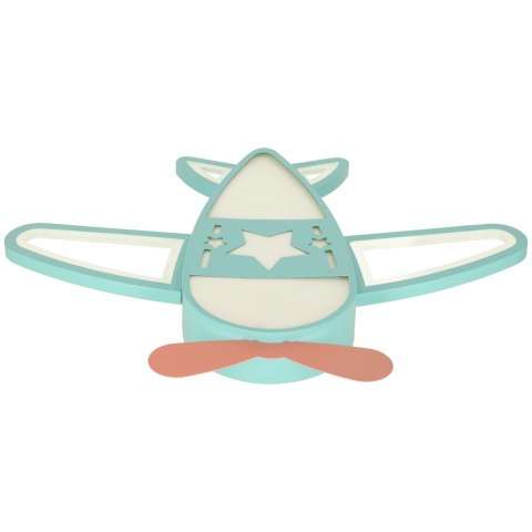 Lampa LED sufitowa plafon do pokoju dziecięcego ściemniana LUMELA + pilot samolot