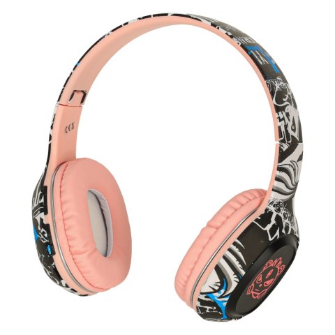 Słuchawki bezprzewodowe nauszne Bluetooth Gaming Sport różowe