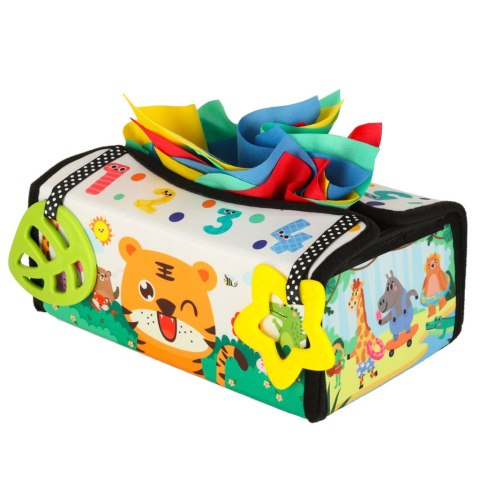 Sorter pudełko z chusteczkami sensoryczne montessori mata 2w1