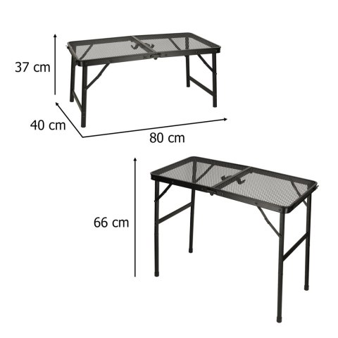 Stół stolik turystyczny LUARO kempingowy cateringowy składany 80 x 40 x 66 x 37 cm