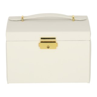 Szkatułka kuferek na biżuterię z szufladami biała