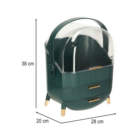 Szkatułka organizer na kosmetyki szafka zielona