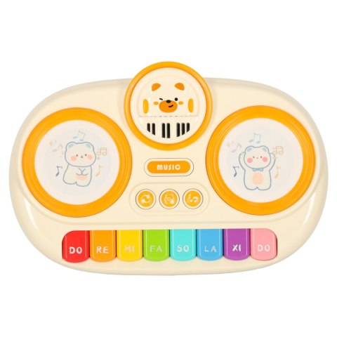 Pianinko organki interaktywne dla dzieci edukacyjne beżowe