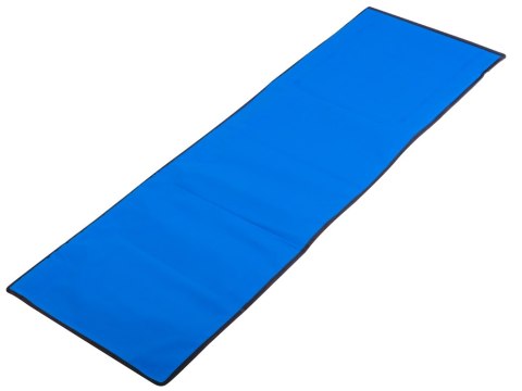 Mata plażowa składana z oparciem leżak składany 2w1 granatowy torba