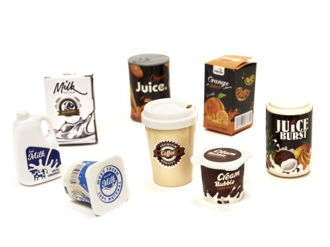 Sklep dla dzieci supermarket stragan wózek na zakupy akcesoria miętowy