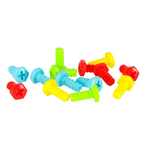 Wkrętarka wiertarka śrubki klocki konstrukcyjne zestaw majsterkowicza walizka 151 elementów