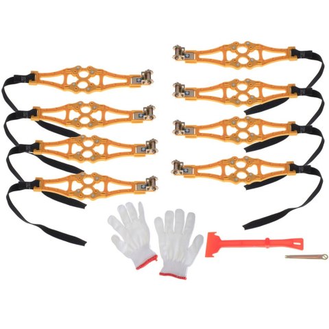 Łańcuchy śniegowe nakładki antypoślizgowe na koła opony na śnieg 8el.