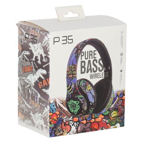 Słuchawki bezprzewodowe nauszne Bluetooth RGB Gaming Sport 150mAh