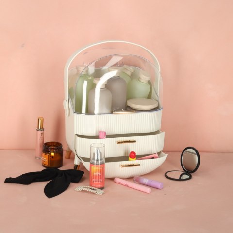 Szkatułka organizer na kosmetyki szafka biała